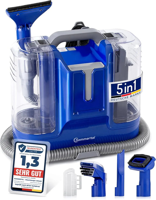 Aspirapolvere, 450 W, SOMMERTAL WS450, MultiCleaner 5 in 1 dispositivo per tappeti, potente motore 450 W, tappezzeria