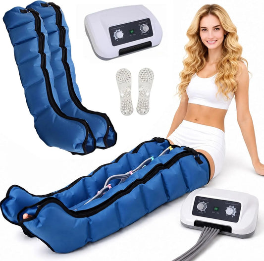 Masajeador Neumático para Piernas dotato di 6 Cámaras de Aire Ajustables
