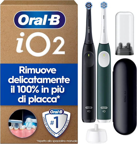 Accessorio per elettrodomestico, nero, Oral-B iO 2, 2 Spazzolini Elettrici