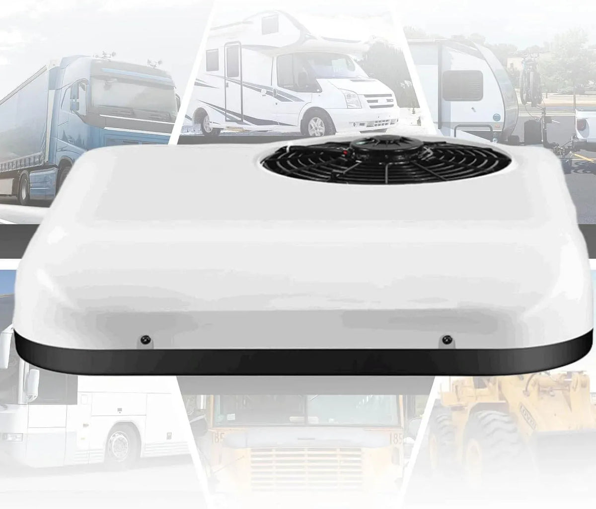 Condizionatore, 12 V, Condizionatore 12V/24V White-24V, bianco, per Camper DC da Tetto per Camper 2 in 1