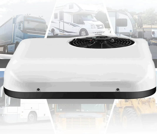 Condizionatore, 12 V, Condizionatore 12V/24V White-24V, bianco, per Camper DC da Tetto per Camper 2 in 1