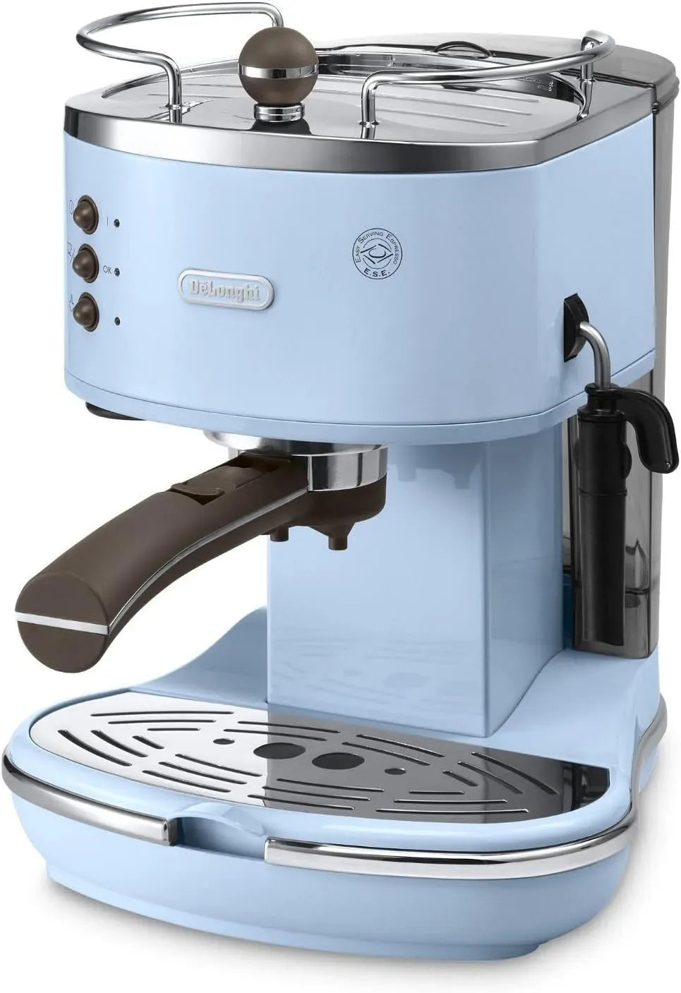 De'Longhi Macchina da caffè, 1,4 L, ampio serbatoio, acciaio inox, Caldaia acciaio