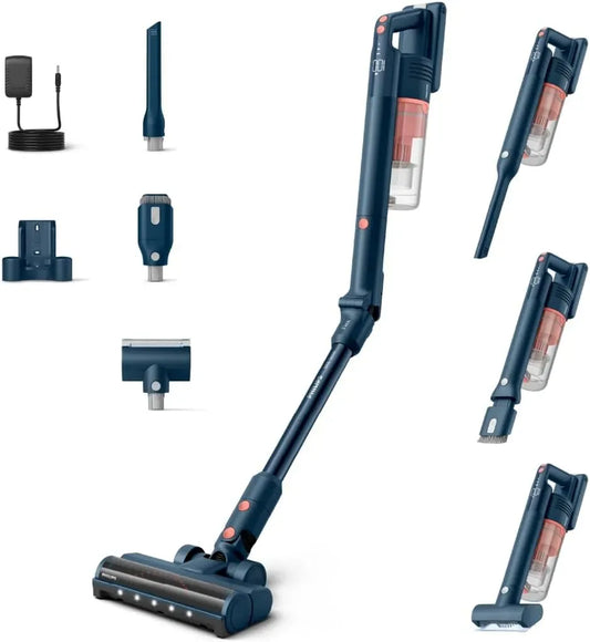 Philips Serie 5000 XC5243/10 Aspirapolvere, pannello IPS, 60 min autonomia, Tubo Flex, LED