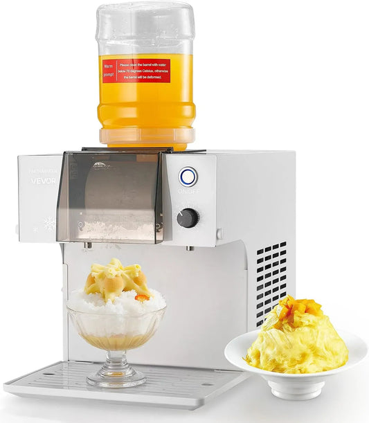 VEVOR Macchina per Ghiaccio, 1,8 L, 260 W, 40 kg, ampio serbatoio, per Cono di Neve Macchina per Ghiaccio a Fiocchi di Neve