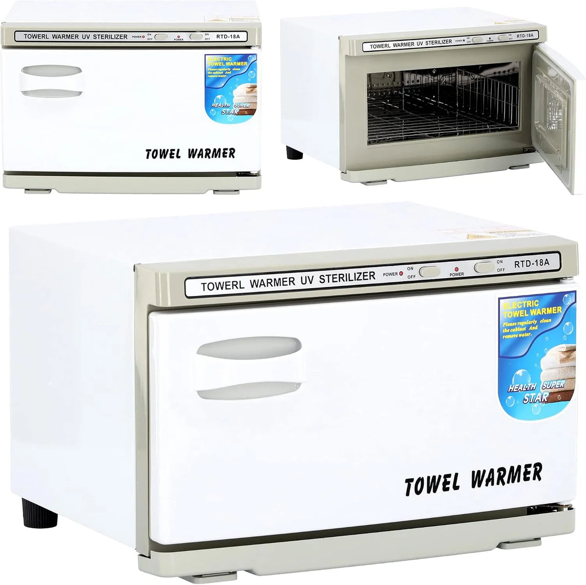 218A scaldasalviette 18L UV Tipo C dotato di sportello Disinfezione Per il salone di parrucchiere/barbiere Centro estetico massaggio SPA