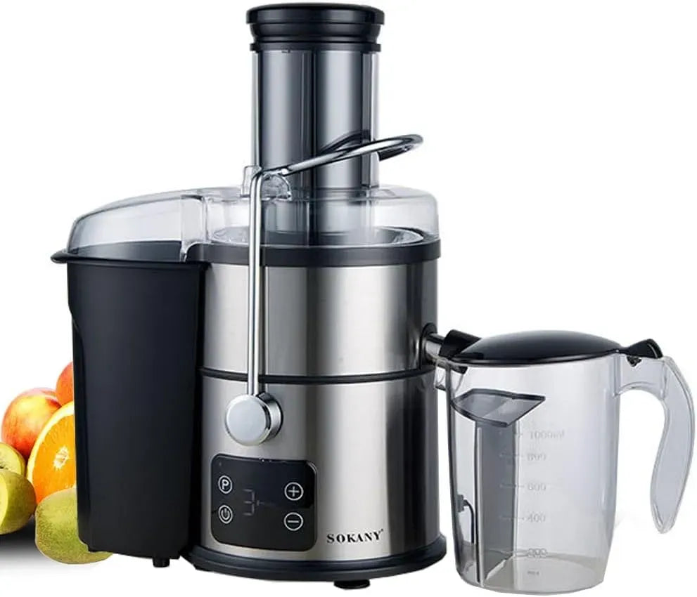 Centrifuga, 1200 W, SOKANY SK-03014, touch, display LCD, acciaio inox, 85 mm Bocca larga, Acciaio Inossidabile, 2 Velocità