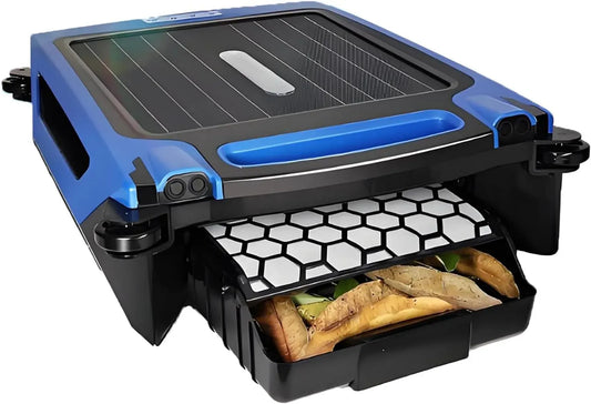 robot pulitore per piscina, senza fili, blu, Pulitore Robotico Senza Fili Piscine con Skimmer Solare Blue