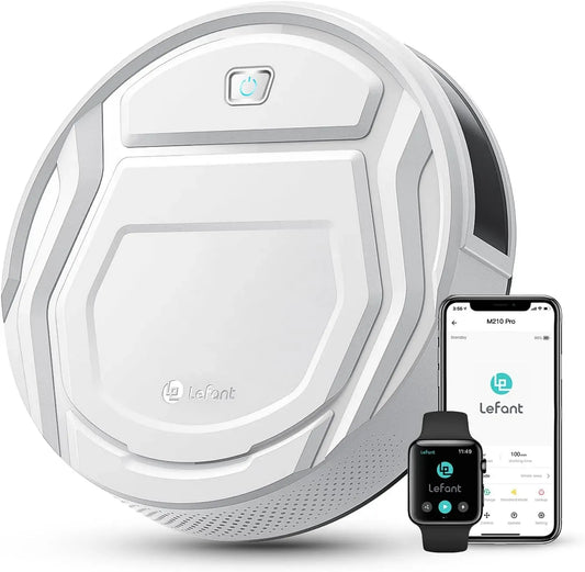 Lefant M210P Robot aspirapolvere, Wi-Fi, Potenziamento Tappeto Adatto Ideale per Peli Animali, Autonomia 120 Min, 2200Pa Potente e Silenzioso